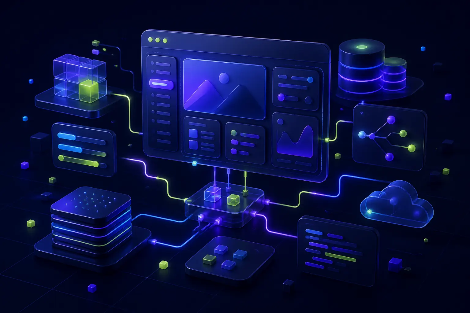 Custom software architecture illustration