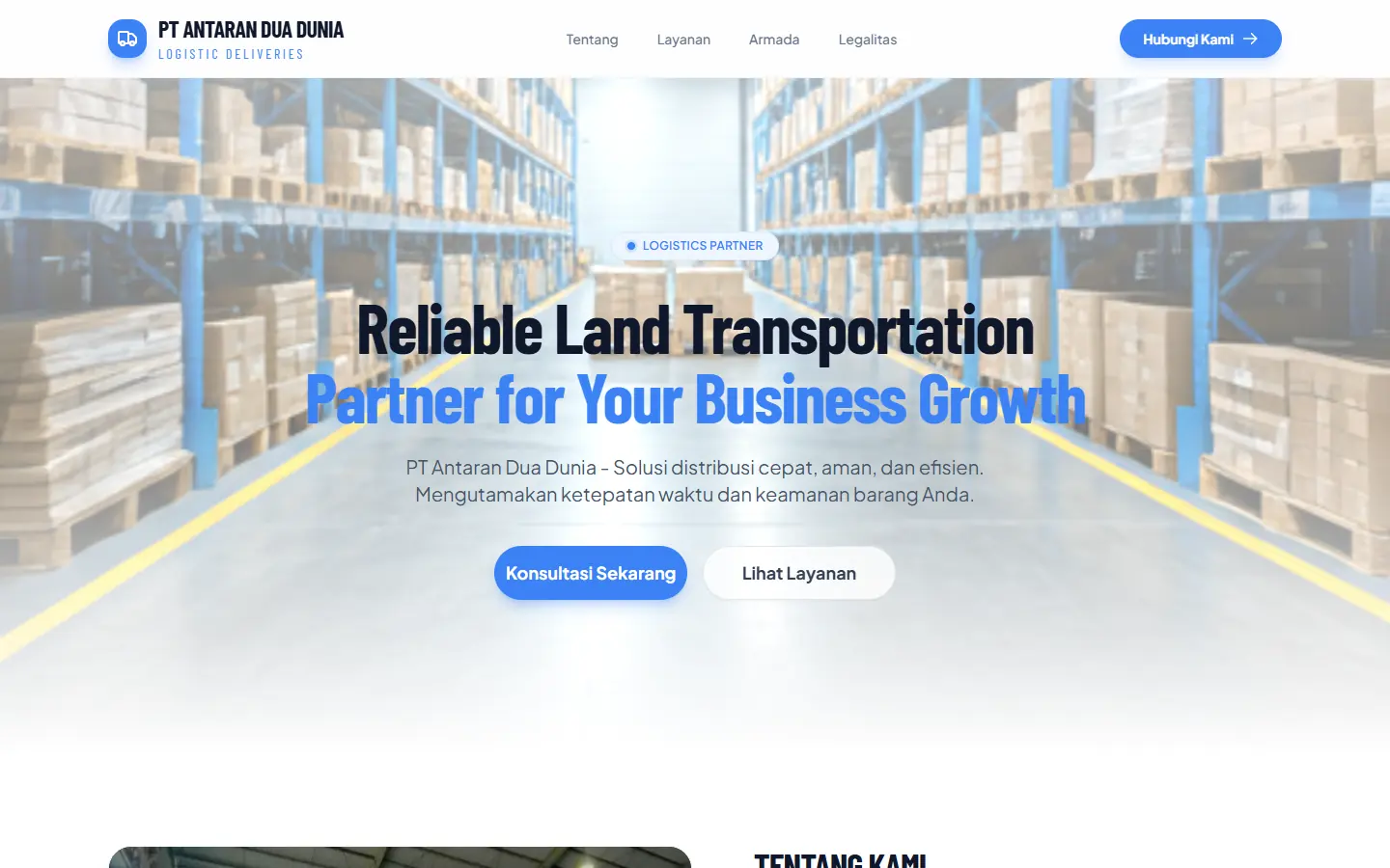 Add Logistik — Corporate Website · Logistics