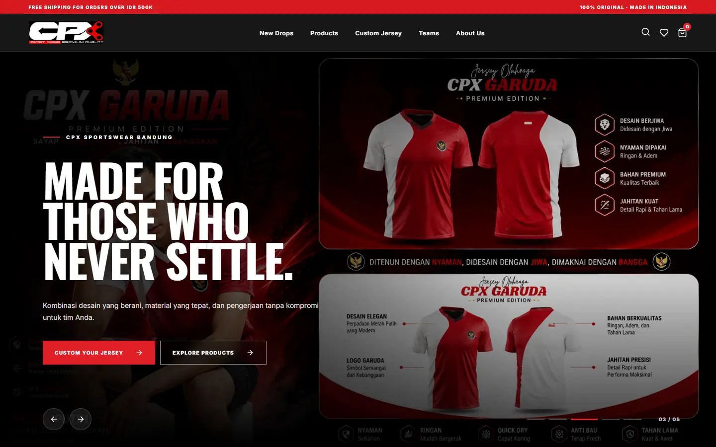 CPX Jersey — E-Commerce · Sportswear