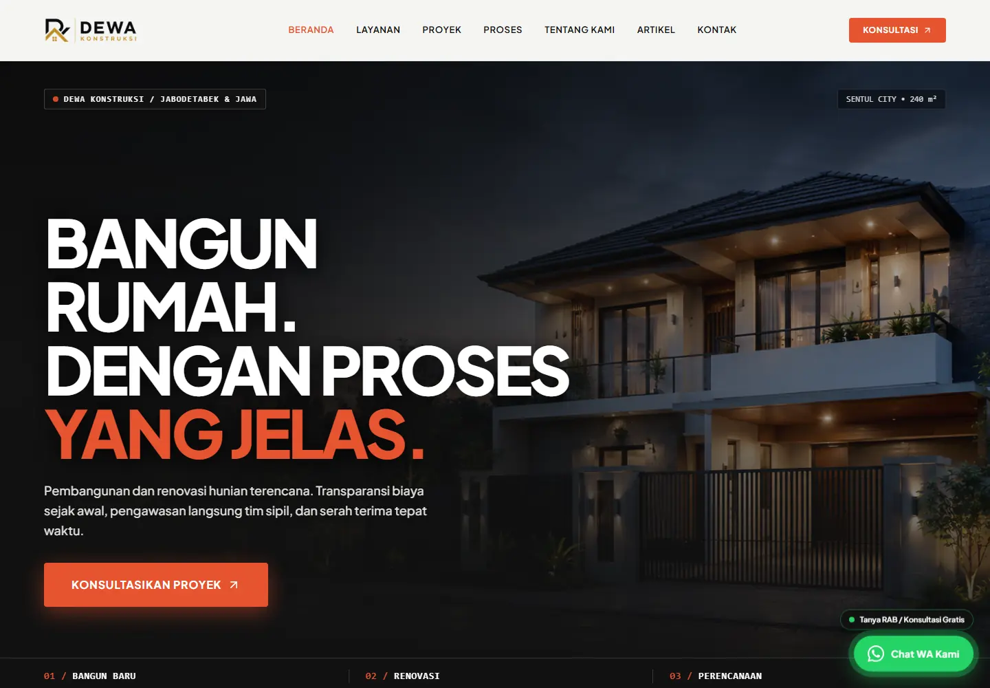 Dewa Konstruksi — Business Website · Construction