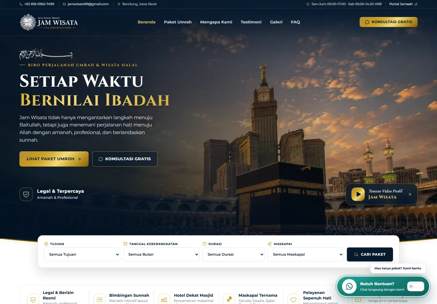 JamWisata — Business Website · Tour & Travel
