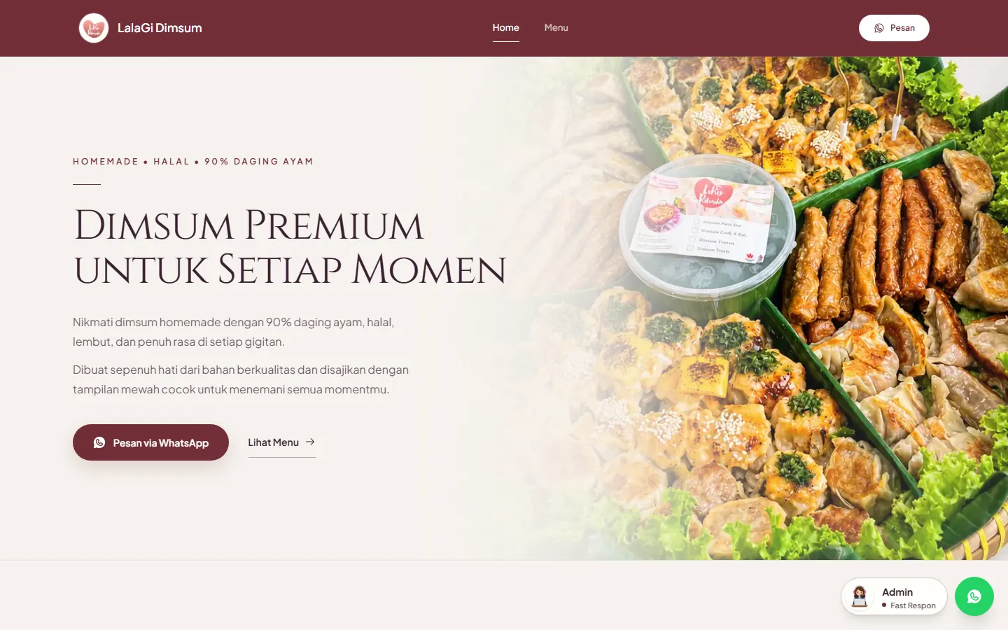 LalaGi Dimsum — Commerce Website · Food & Beverage