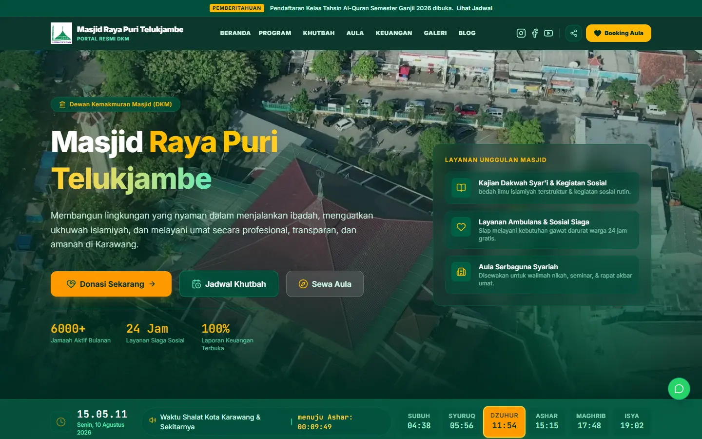 Masjid Raya Puri Telukjambe — Digital Platform · Community