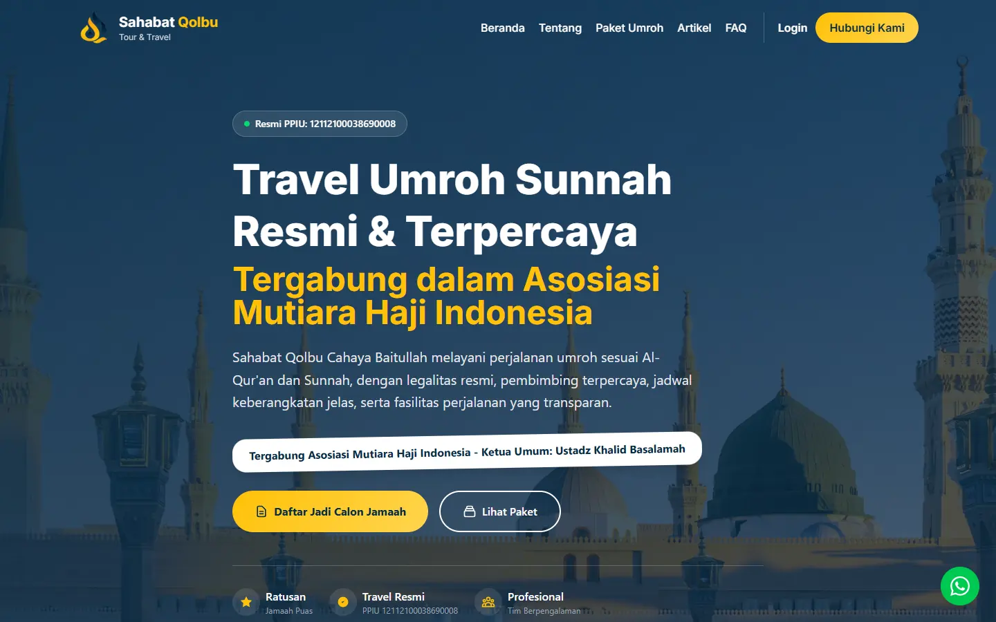 Sahabat Qolbu — Business Website · Travel