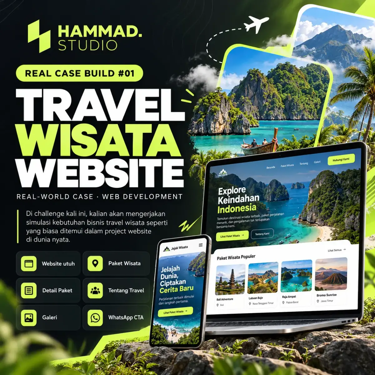 Poster 🏆 Mini Build #01 — Travel Wisata Website