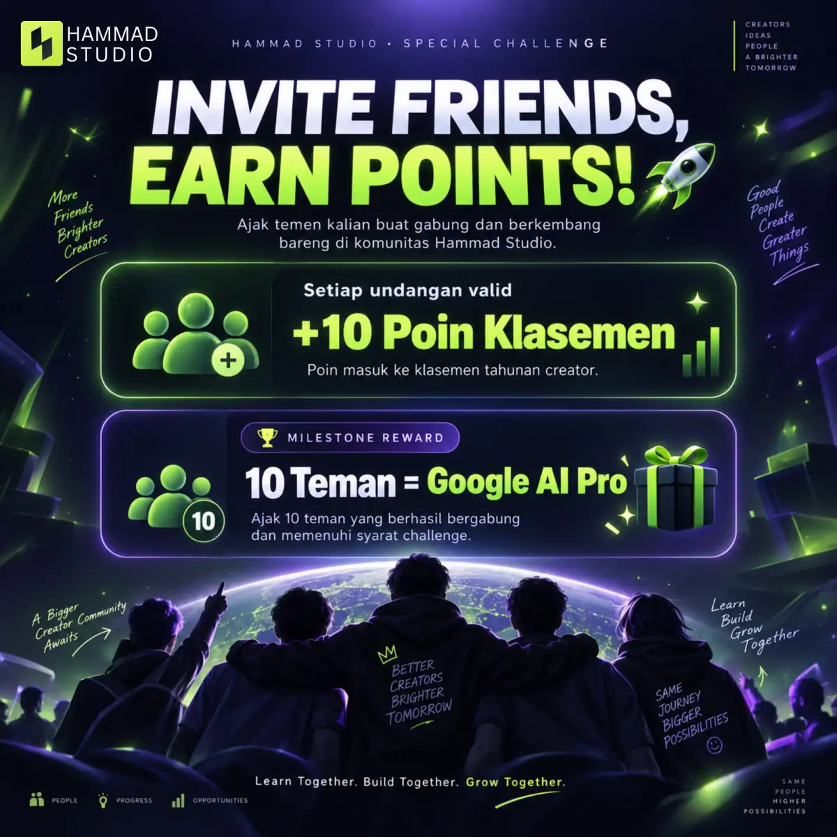 Poster INVITE FRIENDS, EARN POINTS! 🚀