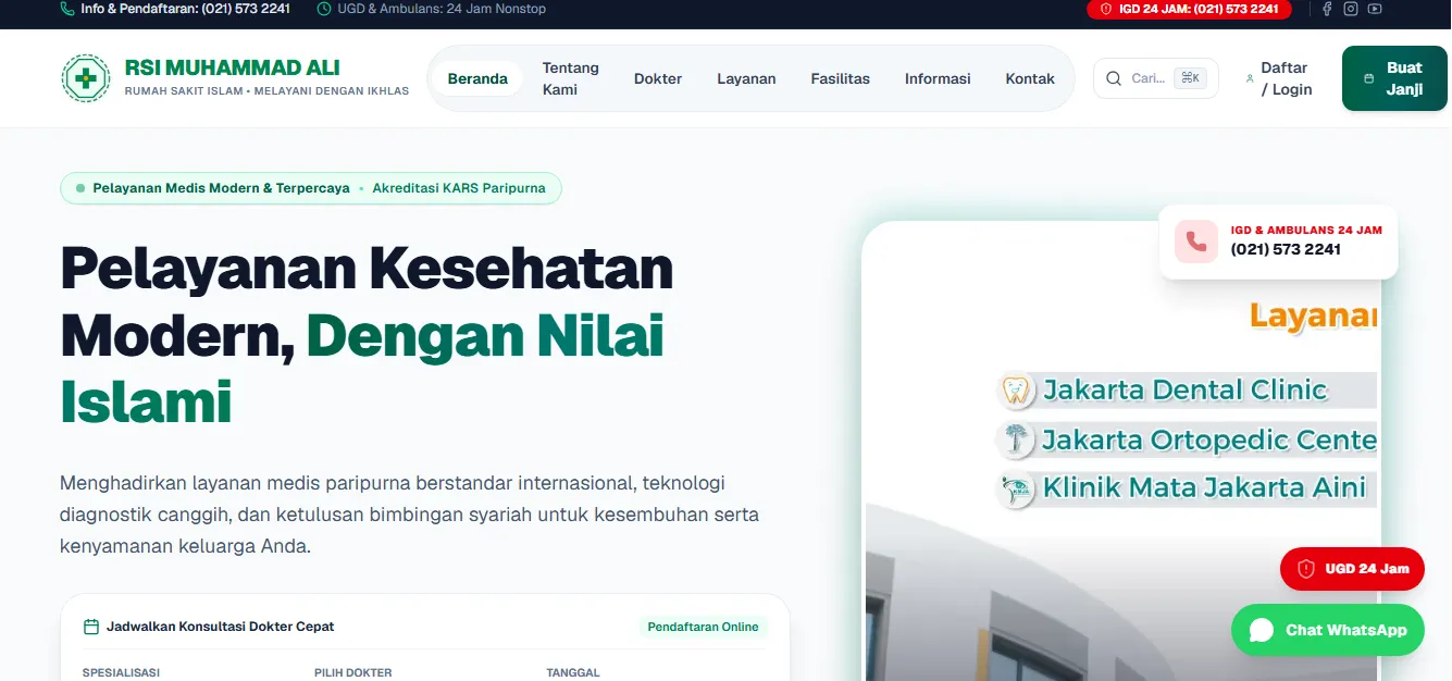 website rumah sakit